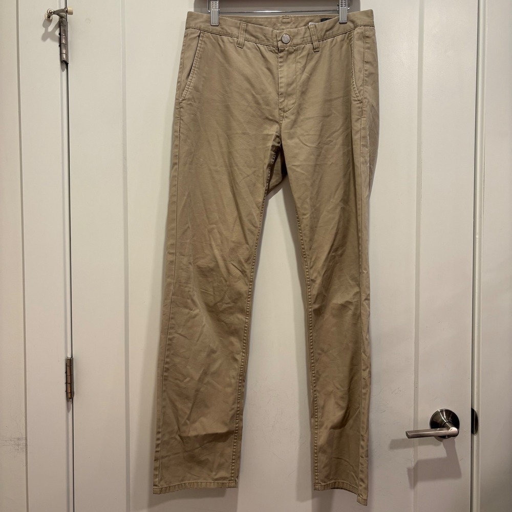 Bonobos Mens Slim Fit Chinos Khaki Tan Cotton Dress Pants 32x32